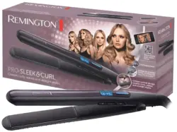 Remington S6505 Proo Sleek & Curl Haarglätter (Keramik, Temperaturstufen: 10, Violett)