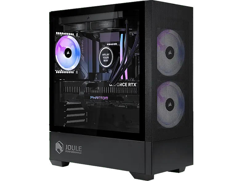 JOULEPerformANCE L1134980 High End Gaming PC, AMD Ryzen 7 9800X3D Prozessor, 32 GB RAM, 3 TB SSD, GeForce RTX™ 5070, Windows 11 Home, Schwarz