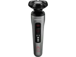 GRundIG MS 8130 Rasierer (Akkubetrieb, Dunkles Mattchrom/Rot, Beweglich gelagerte rotierende Scherköpfe)