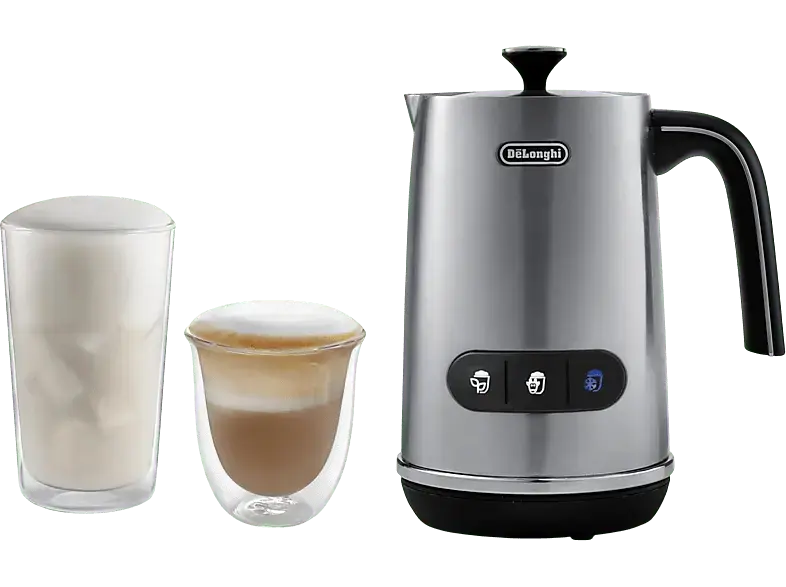 De'Longhi EMF3.M LatteMix Milchaufschäumer (Silber, 500 Watt, 250 ml)