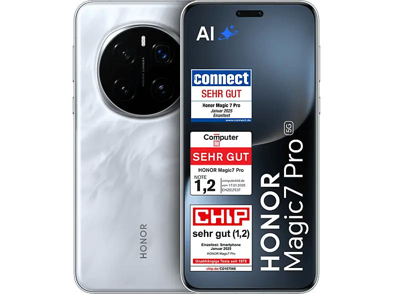 Honor Magic7 Pro 5G 512 GB, Grau, Dual SIM