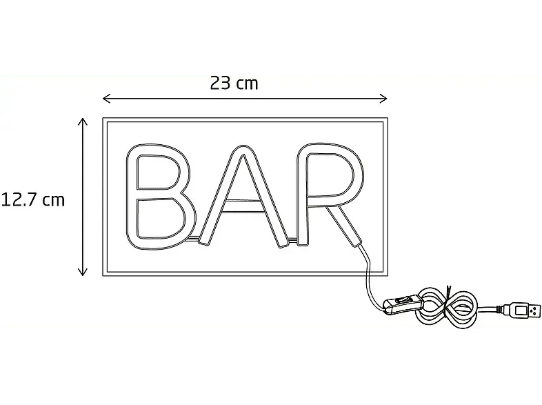 ISY IDL-1000 Neon Light Box bar; LED-Neon-Leuchtbox
