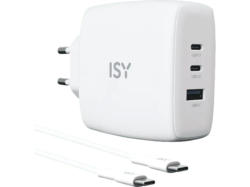 ISY IAC-5100-WT GAN Ladegerät, 100 W, inkl. 2m Ladekabel, Weiß; Ladeset