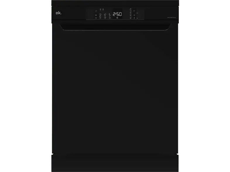 ok. ODW 6061 D FS B Geschirrspüler (Standgerät, Besteckkorb, 598 mm breit, 49 dB(A), D, Schwarz)