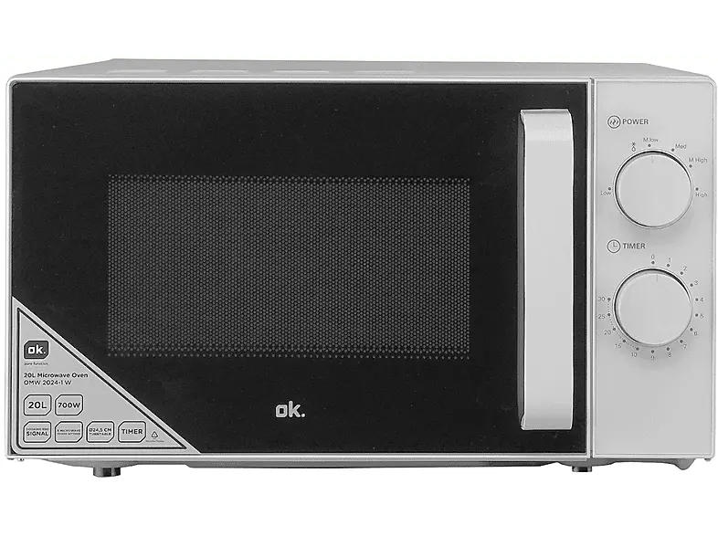 ok. OMW 2024-1 W solo Mikrowelle (700 Watt, Freistehend, 20 l, Weiß)