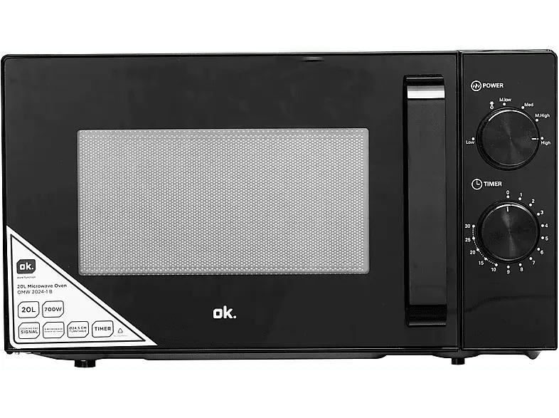 ok. OMW 2024-1 B solo Mikrowelle (700 Watt, Freistehend, 20 l, Schwarz)