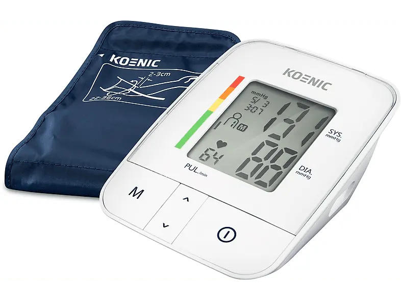 Koenic KBP 2024 Blutdruckmessgerät (Batteriebetrieb, Oszillometrisch, nicht invasive Blutdruckmessung am Oberarm, 22-36 cm)
