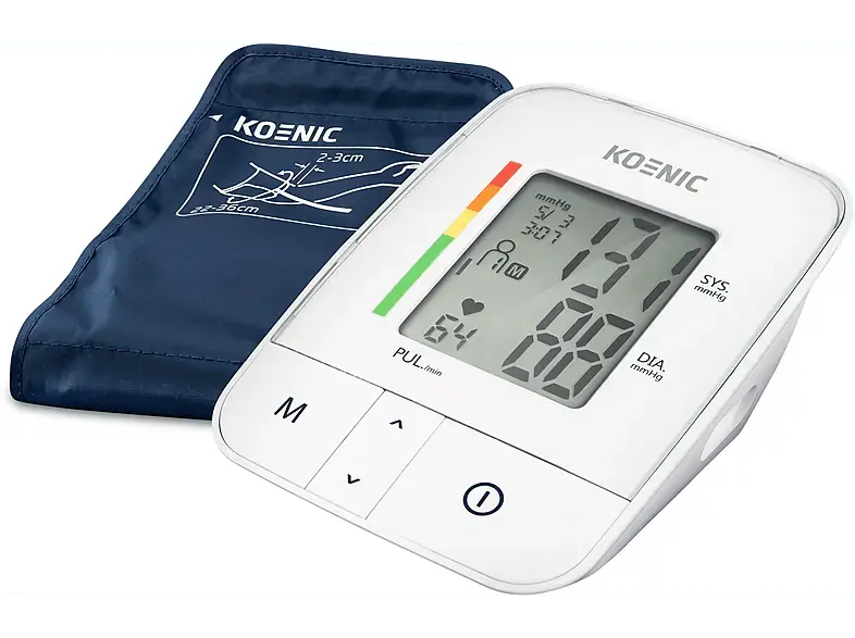 Koenic KBP 2024 Blutdruckmessgerät (Batteriebetrieb, Oszillometrisch, nicht invasive Blutdruckmessung am Oberarm, 22-36 cm)
