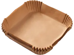 Koenic KAFP-2020 Backpapierschalen für Heißluftfritteuse 4.5-6l, 20x20cm, 100 Stück