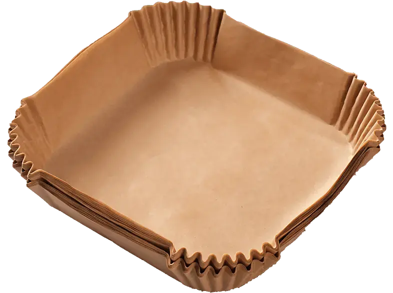 Koenic KAFP-2020 Backpapierschalen für Heißluftfritteuse 4.5-6l, 20x20cm, 100 Stück