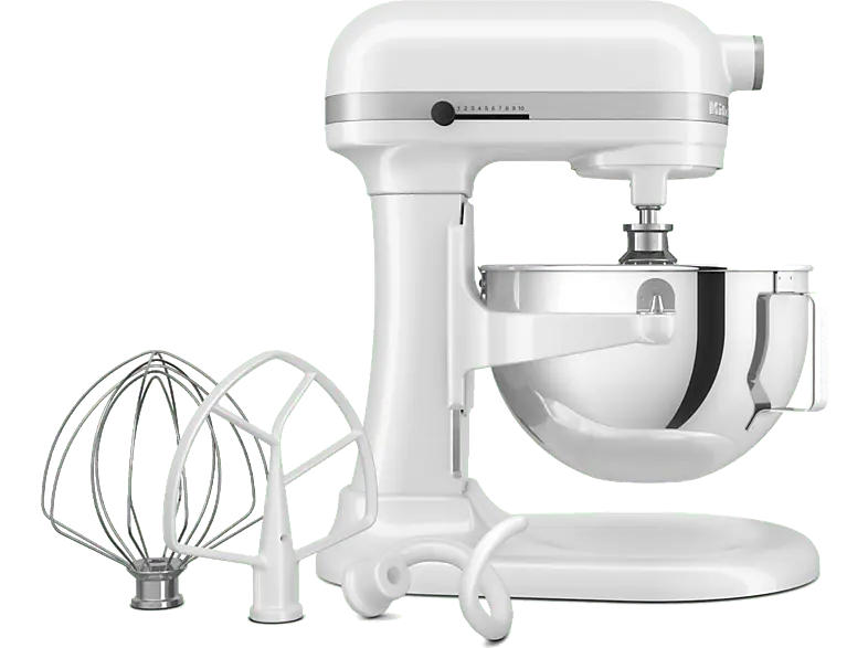Kitchen Aid 5 KSM 55 SXXEWH Heavy Duty Küchenmaschine Weiß (Rührschüsselkapazität: 5,2 l, 375 Watt)