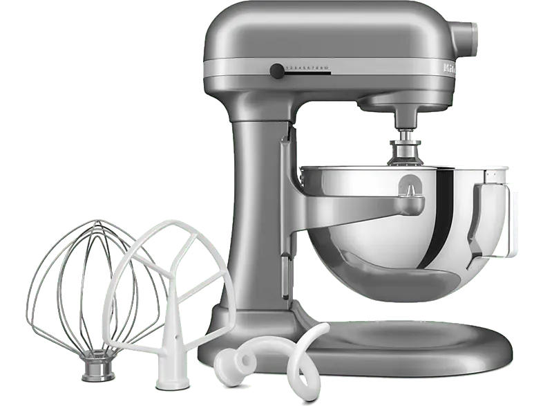 Kitchen Aid 5 KSM 55 SXXECU Heavy Duty Küchenmaschine Kontur-Silber (Rührschüsselkapazität: 5,2 l, 375 Watt)