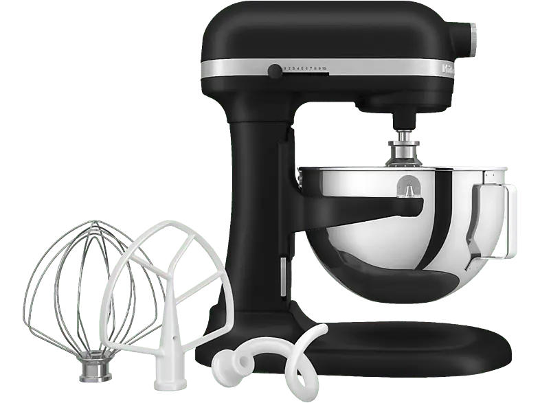 Kitchen Aid 5 KSM 55 SXXEBM Heavy Duty Küchenmaschine Matt Schwarz (Rührschüsselkapazität: 5,2 l, 375 Watt)