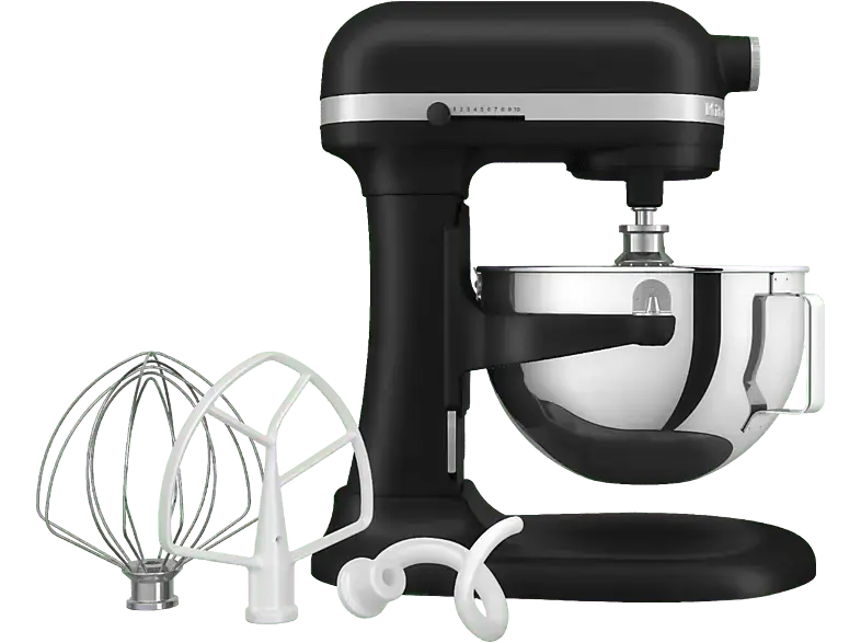 Kitchen Aid 5 KSM 55 SXXEBM Heavy Duty Küchenmaschine Matt Schwarz (Rührschüsselkapazität: 5,2 l, 375 Watt)