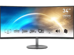 MSI pro MP341CQDE 34 Zoll Business Monitor, UWQHD, 1 ms Reaktionszeit, 300 cd/m², Schwarz