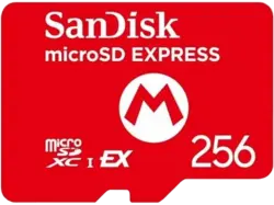 SanDisk microSDXC express, 256 GB Speicherkarte, Rot für Nintendo Switch 2