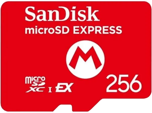 SanDisk microSDXC express, 256 GB Speicherkarte, Rot für Nintendo Switch 2