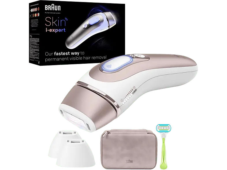 Braun PL7257 Skin i-expert Pro IPL Haarentferner (Weiß, mit 3 Aufsätzen, Netzbetrieb)