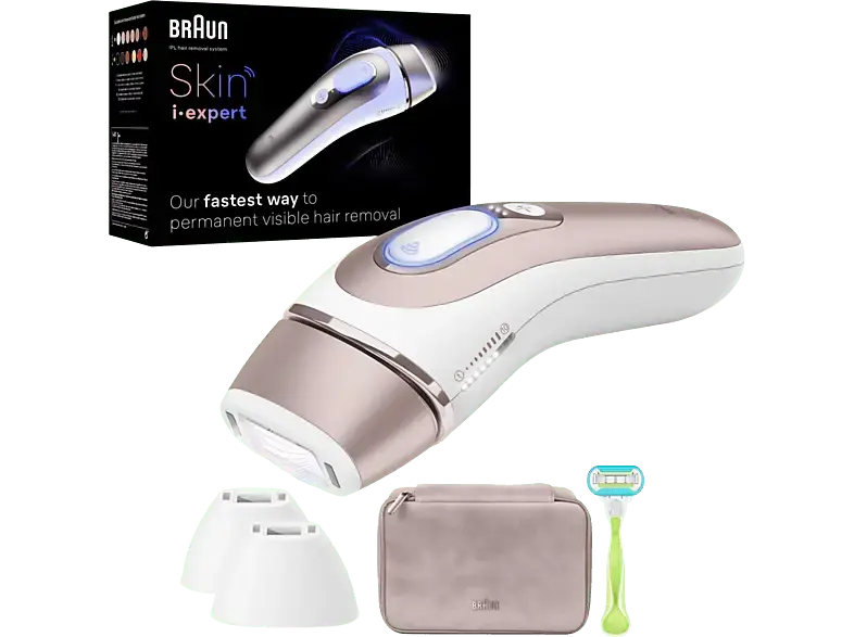 Braun PL7257 Skin i-expert Pro IPL Haarentferner (Weiß, mit 3 Aufsätzen, Netzbetrieb)