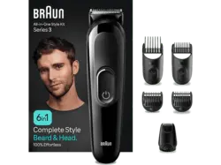 Braun MGK 3410 All-in-One Style Bartpflege Bodygroomer Set, Black/Black, Akkubetrieb