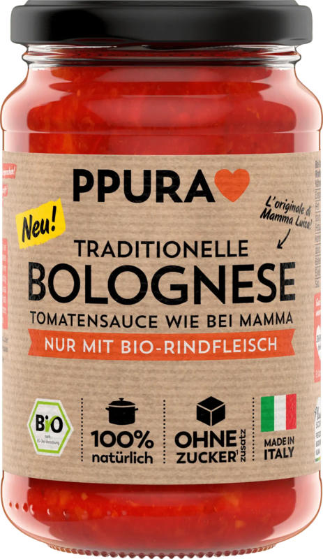 PPURA Tomatensoße, Bolognese mit Rindfleisch