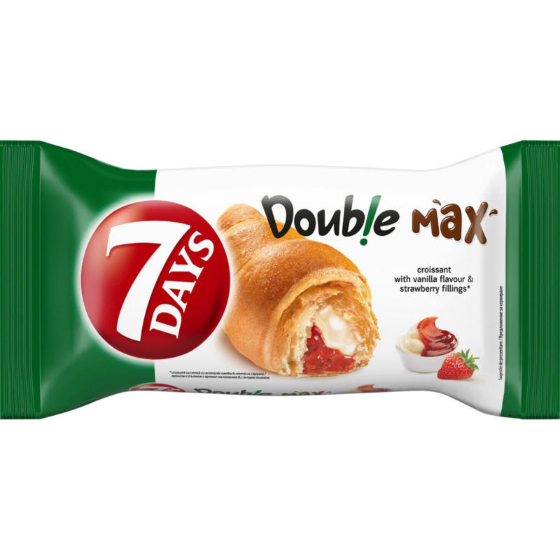 7 DAYS Кроасан Double ванилия&ягода