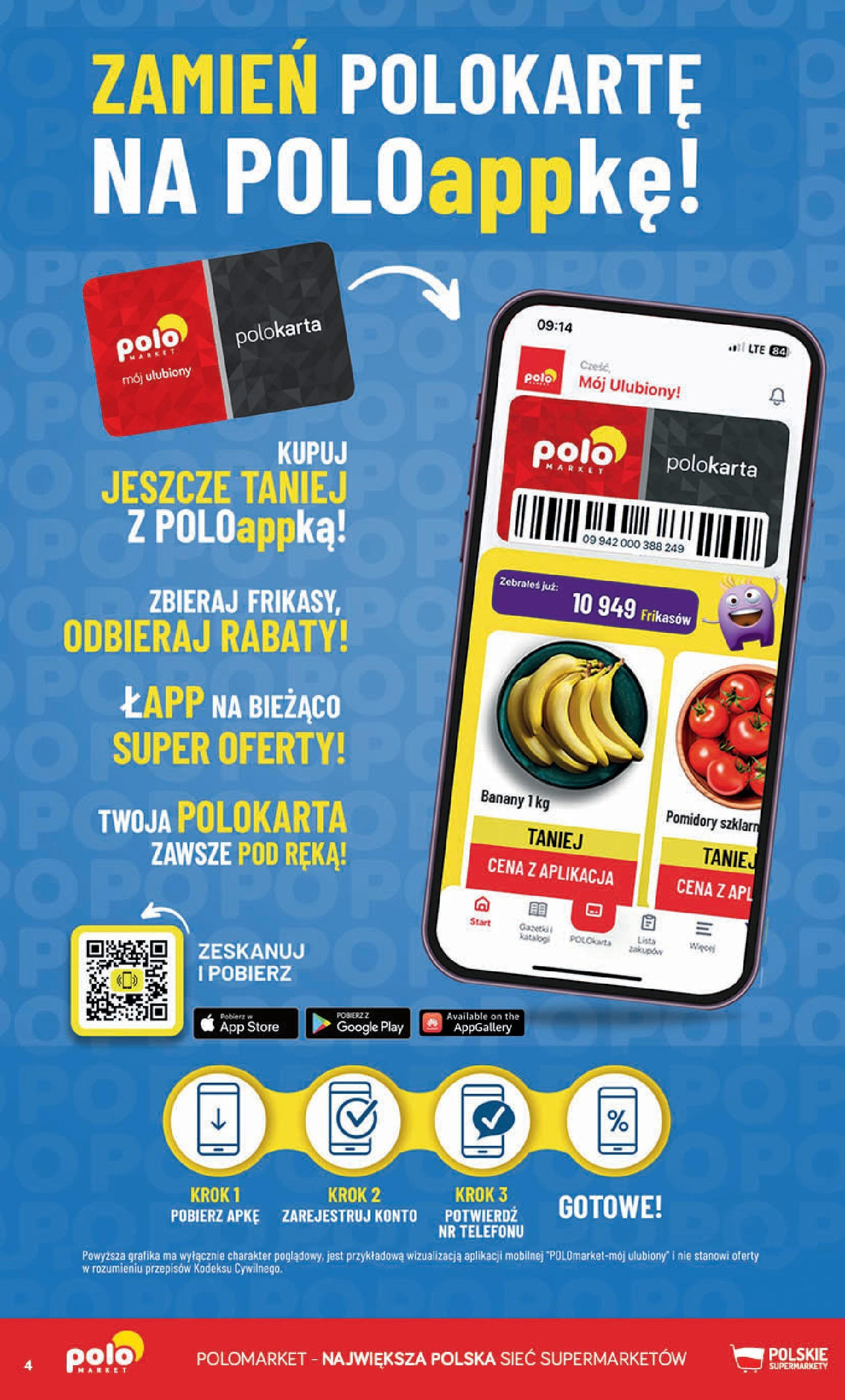 POLOmarket gazetka od jutra (11.06.2025) | Nowa PDF | Strona: 4 | Produkty: Pomidory, Banany POLOmarket gazetka od jutra (11.06.2025) - Nowa PDF | Strona: 4 | Produkty: Pomidory, Banany