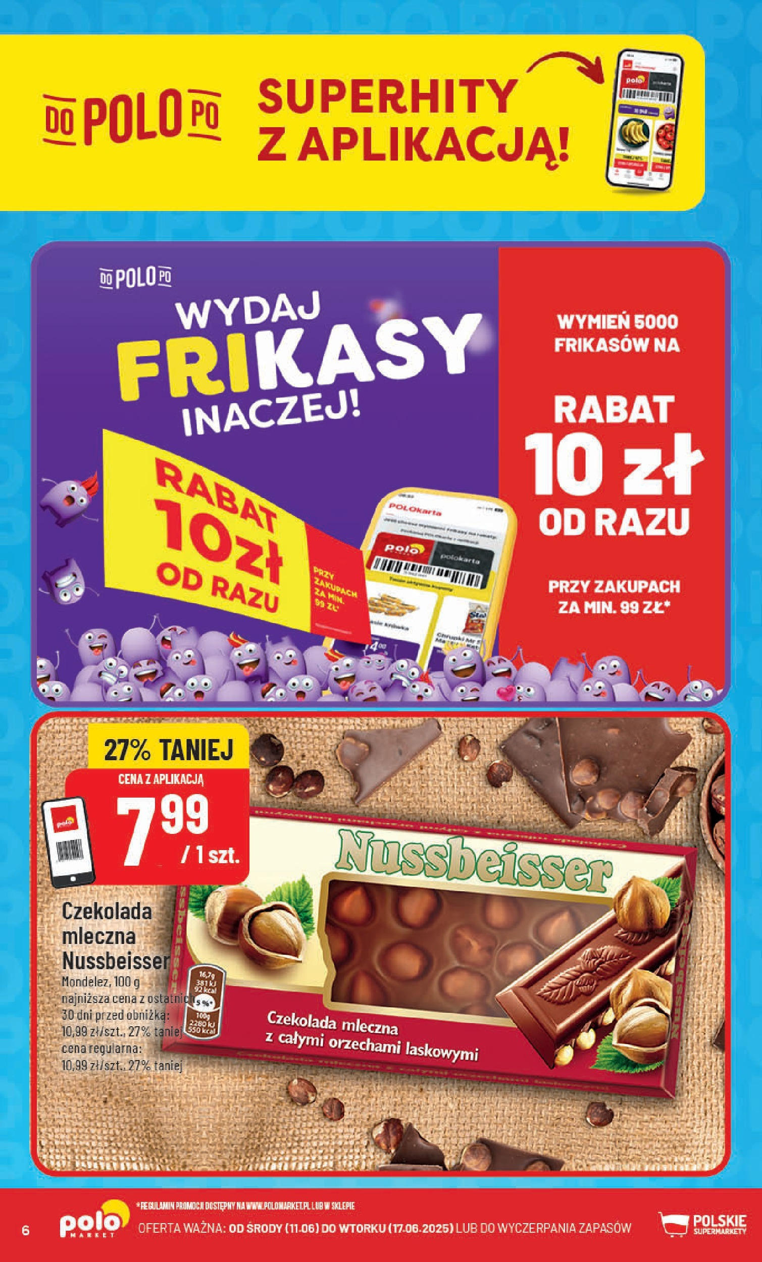 POLOmarket gazetka od jutra (11.06.2025) | Nowa PDF | Strona: 6 | Produkty: Czekolada mleczna, Czekolada POLOmarket gazetka od jutra (11.06.2025) - Nowa PDF | Strona: 6 | Produkty: Czekolada mleczna, Czekolada