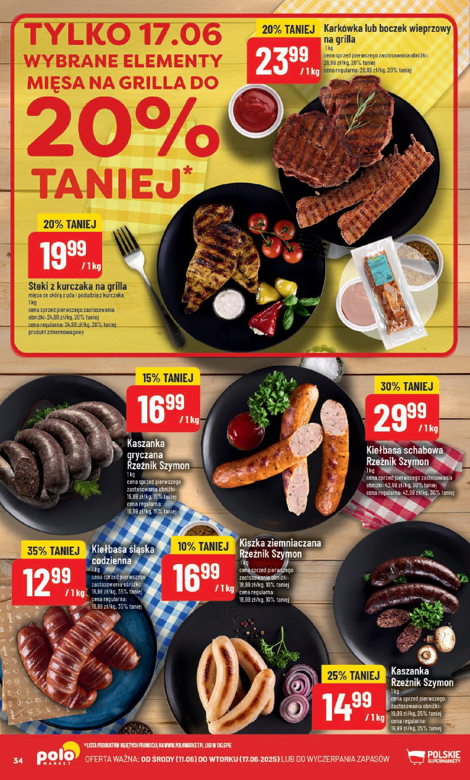 POLOmarket gazetka od jutra (11.06.2025) | Nowa PDF | Strona: 34 | Produkty: Kiełbasa, Kiszka ziemniaczana, Kaszanka, Kiełbasa śląska POLOmarket gazetka od jutra (11.06.2025) - Nowa PDF | Strona: 34 | Produkty: Kiełbasa, Kiszka ziemniaczana, Kaszanka, Kiełbasa śląska