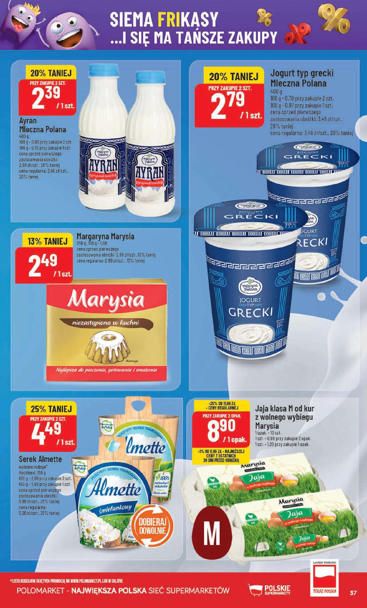 POLOmarket gazetka od jutra (11.06.2025) | Nowa PDF | Strona: 37 | Produkty: Jogurt grecki, Margaryna, Jogurt, Jaja POLOmarket gazetka od jutra (11.06.2025) - Nowa PDF | Strona: 37 | Produkty: Jogurt grecki, Margaryna, Jogurt, Jaja