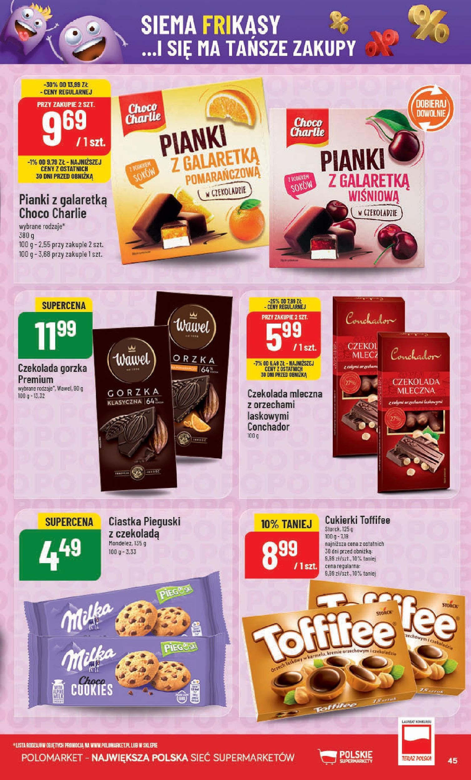 POLOmarket gazetka od jutra (11.06.2025) | Nowa PDF | Strona: 45 | Produkty: Czekolada milka, Toffifee, Czekolada, Ciastka POLOmarket gazetka od jutra (11.06.2025) - Nowa PDF | Strona: 45 | Produkty: Czekolada milka, Toffifee, Czekolada, Ciastka