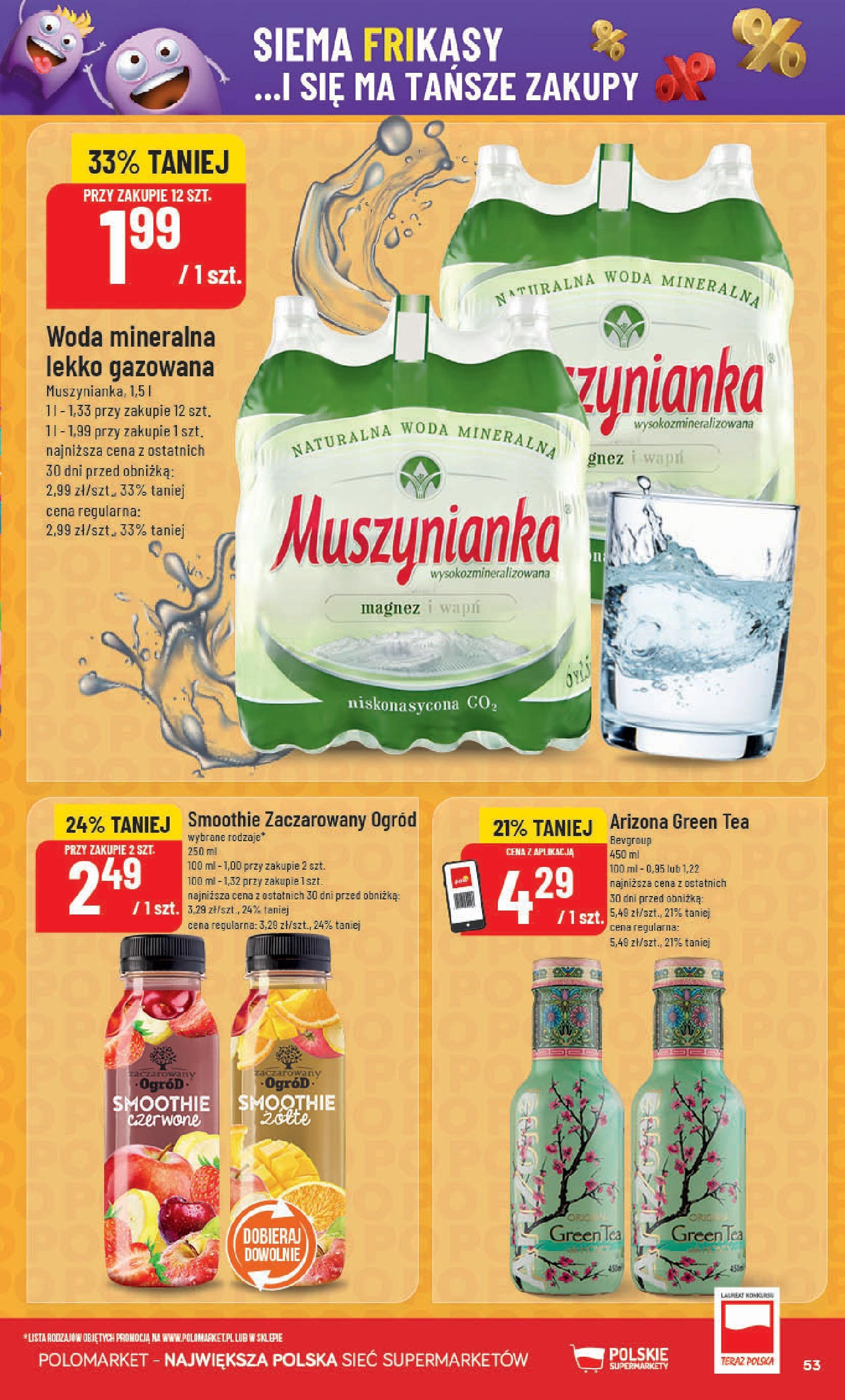 POLOmarket gazetka od jutra (11.06.2025) | Nowa PDF | Strona: 53 | Produkty: Smoothie, Muszynianka, Woda POLOmarket gazetka od jutra (11.06.2025) - Nowa PDF | Strona: 53 | Produkty: Smoothie, Muszynianka, Woda