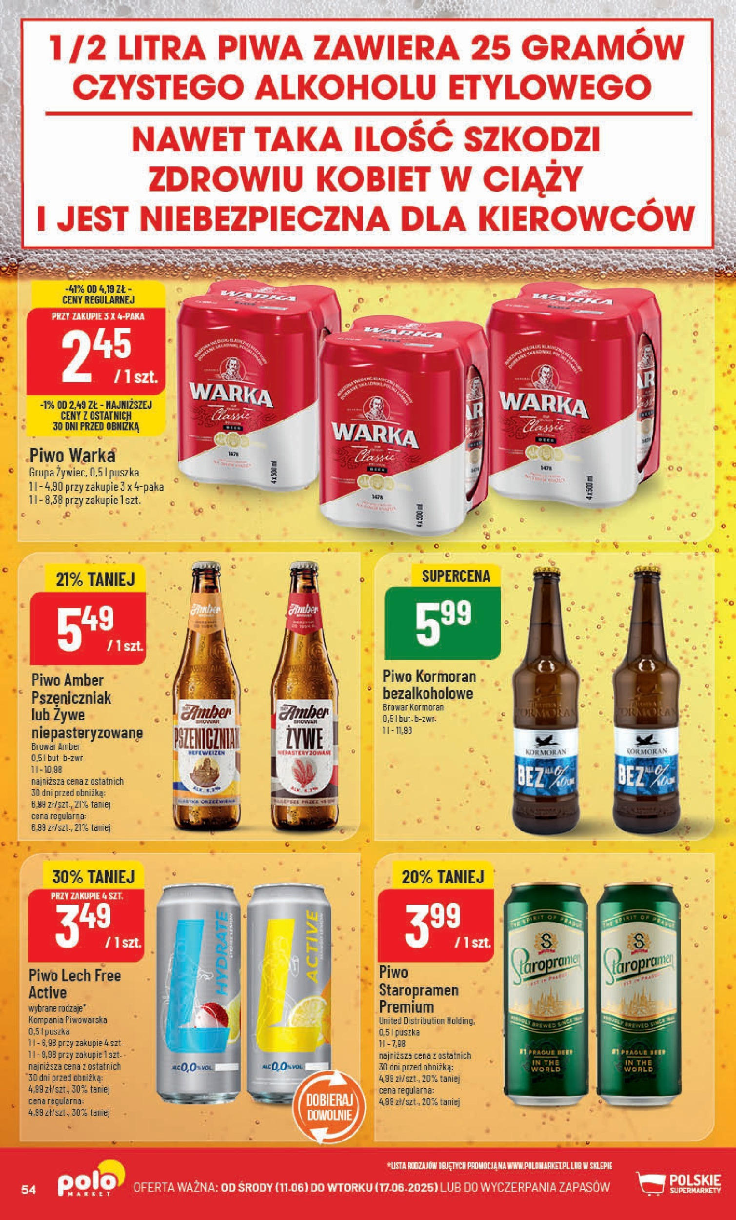 POLOmarket gazetka od jutra (11.06.2025) | Nowa PDF | Strona: 54 | Produkty: Warka, Piwo Warka, Piwo Staropramen, Piwo POLOmarket gazetka od jutra (11.06.2025) - Nowa PDF | Strona: 54 | Produkty: Warka, Piwo Warka, Piwo Staropramen, Piwo