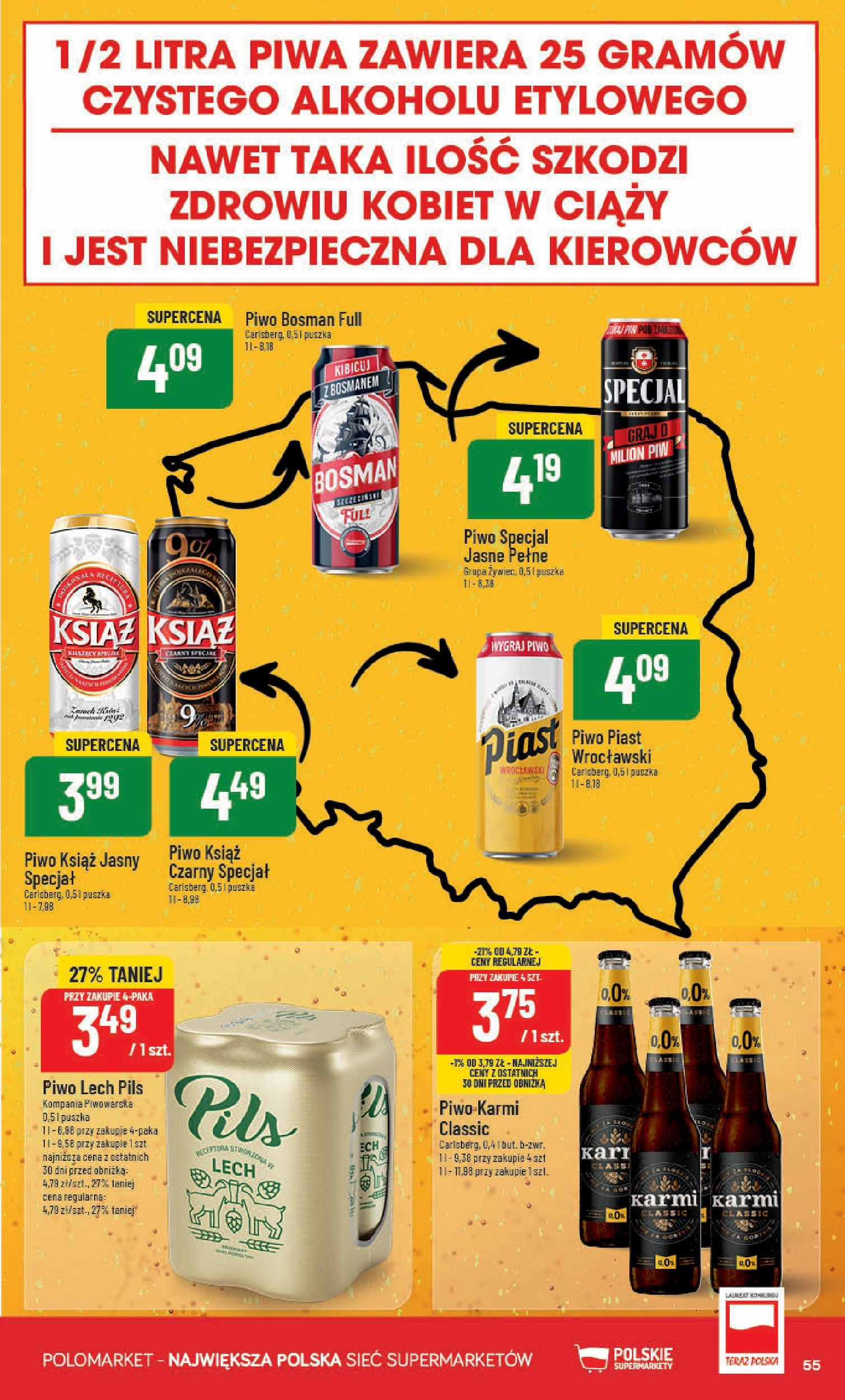 POLOmarket gazetka od jutra (11.06.2025) | Nowa PDF | Strona: 55 | Produkty: Piwo Bosman, Piwo POLOmarket gazetka od jutra (11.06.2025) - Nowa PDF | Strona: 55 | Produkty: Piwo Bosman, Piwo