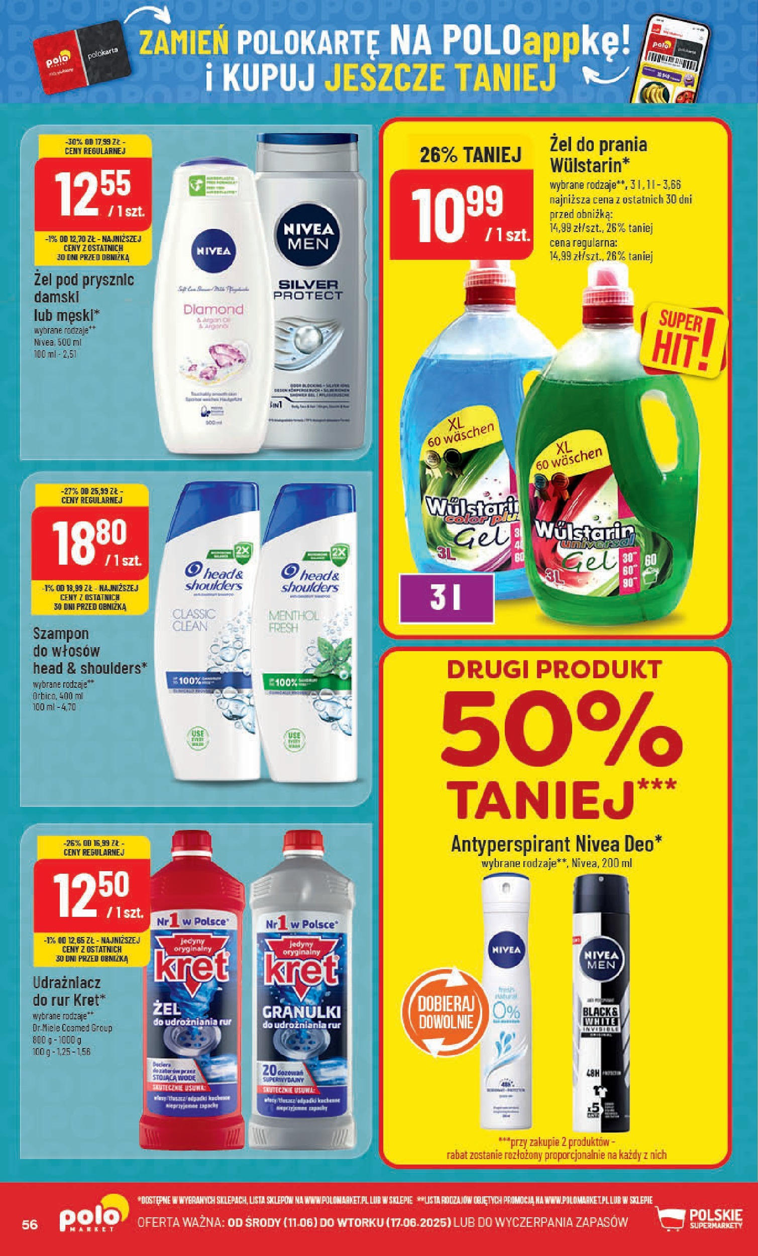 POLOmarket gazetka od jutra (11.06.2025) | Nowa PDF | Strona: 56 | Produkty: Cleaner, Prysznic, Szampon, Antyperspirant POLOmarket gazetka od jutra (11.06.2025) - Nowa PDF | Strona: 56 | Produkty: Cleaner, Prysznic, Szampon, Antyperspirant