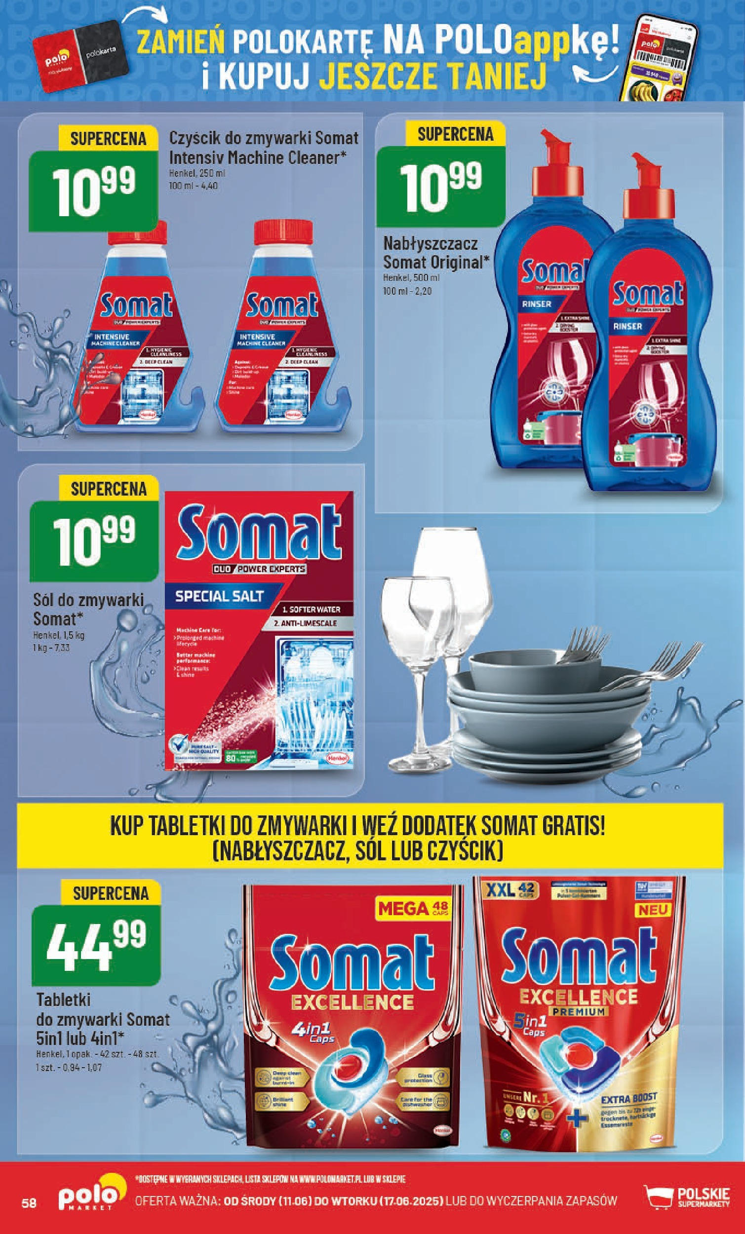 POLOmarket gazetka od jutra (11.06.2025) | Nowa PDF | Strona: 58 | Produkty: Cleaner, Sól do zmywarki, Tabletki do zmywarki, Sól POLOmarket gazetka od jutra (11.06.2025) - Nowa PDF | Strona: 58 | Produkty: Cleaner, Sól do zmywarki, Tabletki do zmywarki, Sól