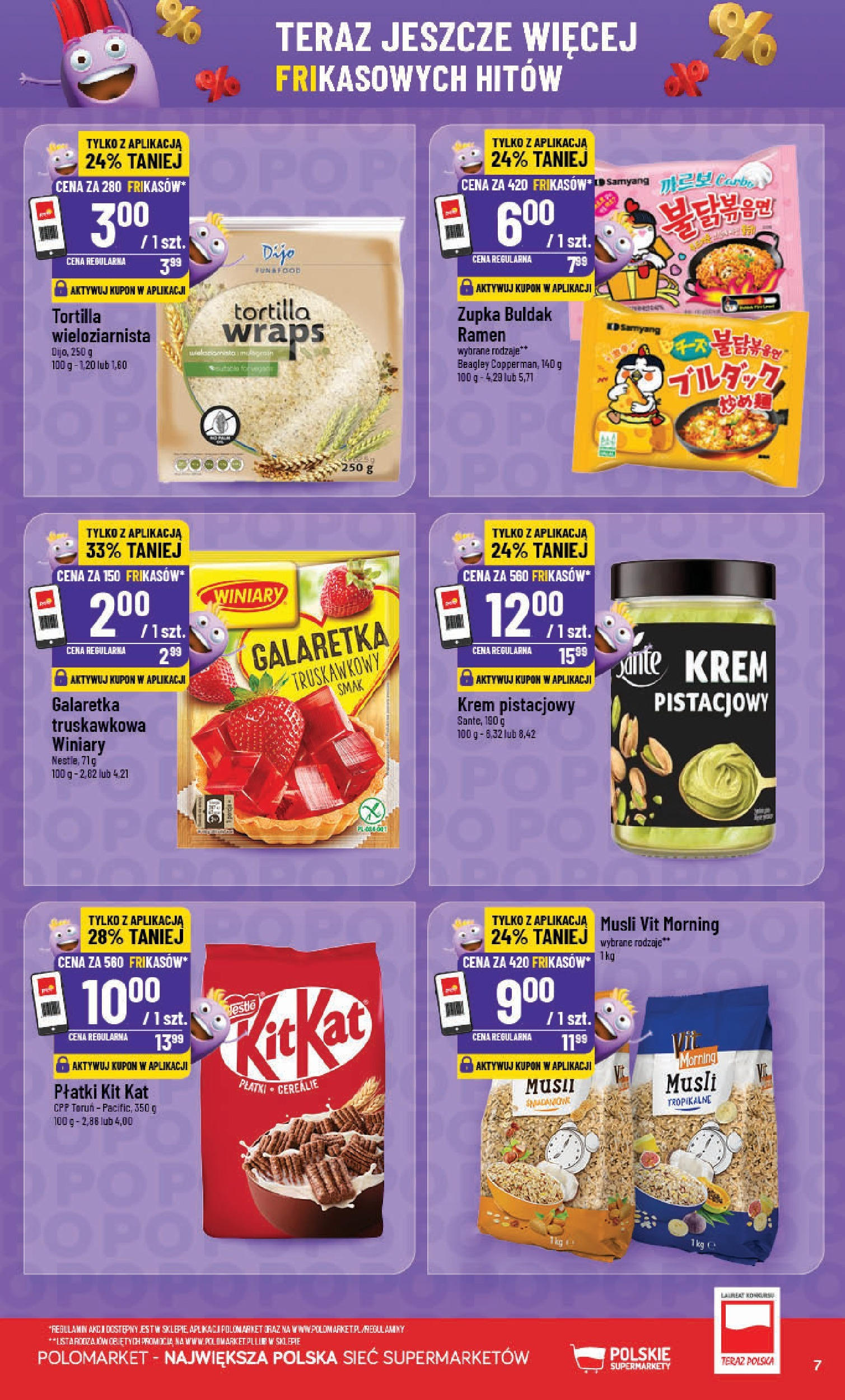 POLOmarket gazetka od jutra (11.06.2025) - Nowa PDF | Strona: 7 | Produkty: Galaretka, Tortilla, Musli, Krem