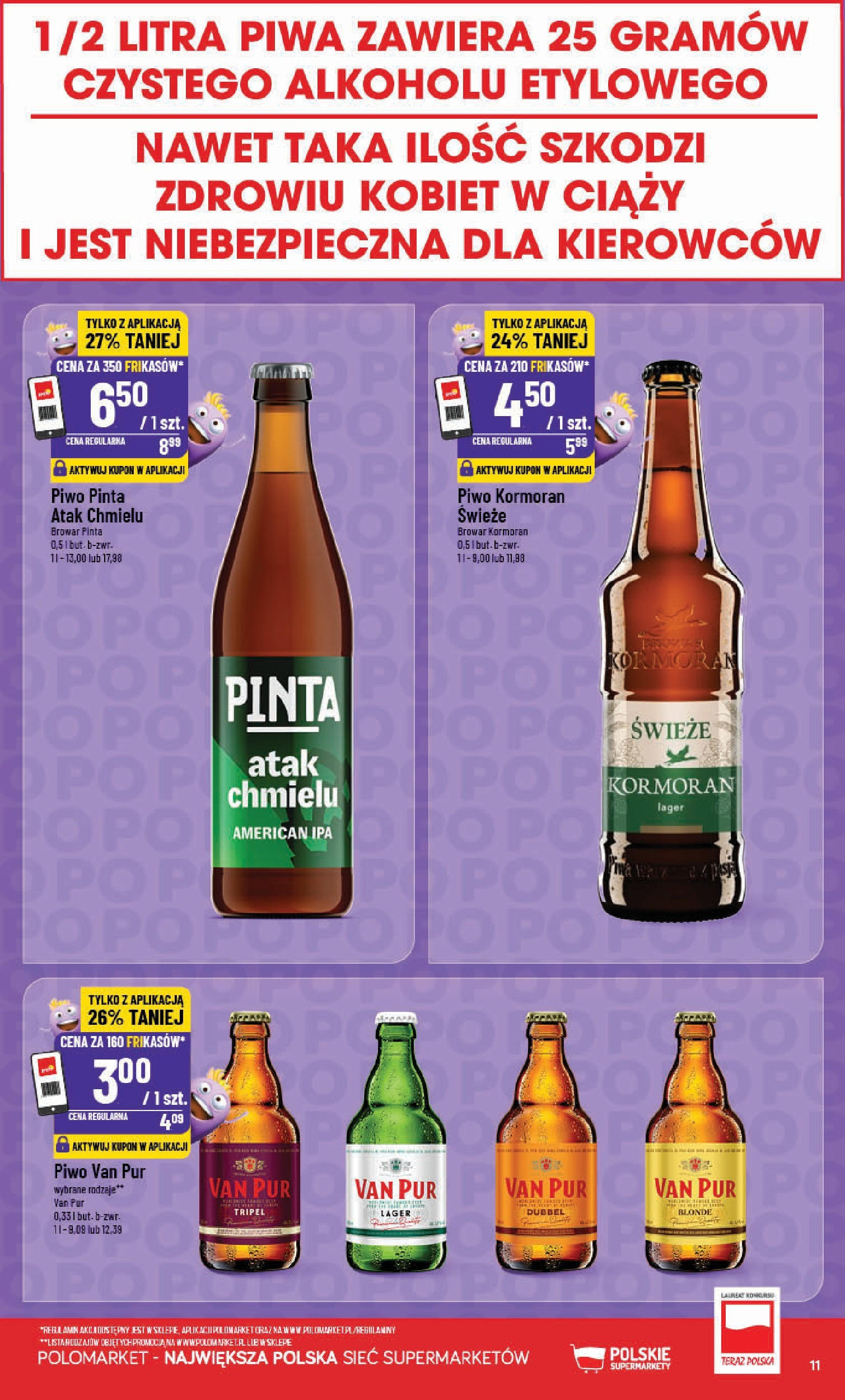 POLOmarket gazetka od jutra (11.06.2025) - Nowa PDF | Strona: 11 | Produkty: Piwo