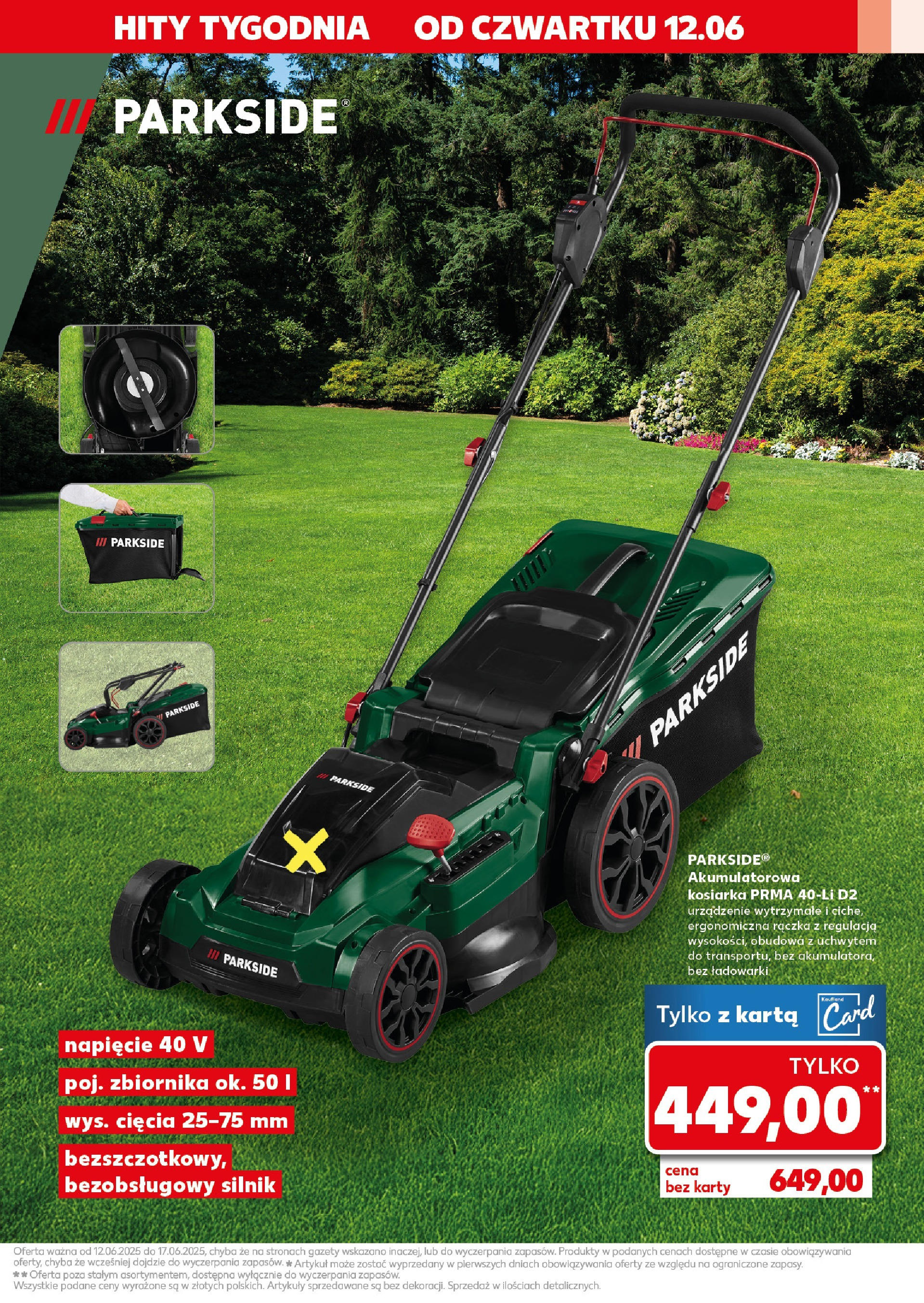 Kaufland gazetka - Mega okazje od 12.06.2025 - od jutra PDF | Strona: 3 | Produkty: Karta, Kosiarka
