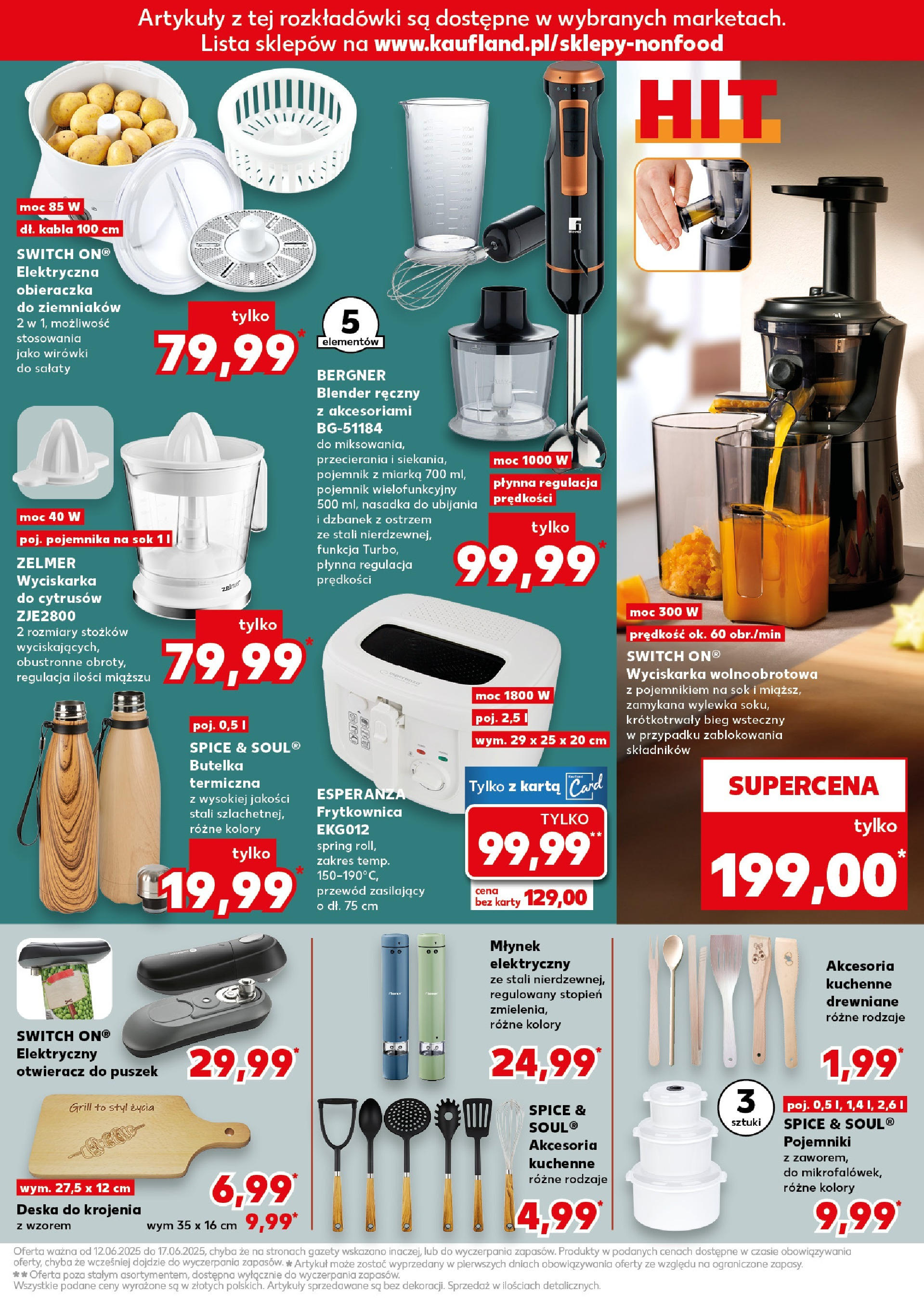 Kaufland gazetka - Mega okazje od 12.06.2025 - od jutra PDF | Strona: 7 | Produkty: Karta, Grill, Wyciskarka wolnoobrotowa, Frytkownica