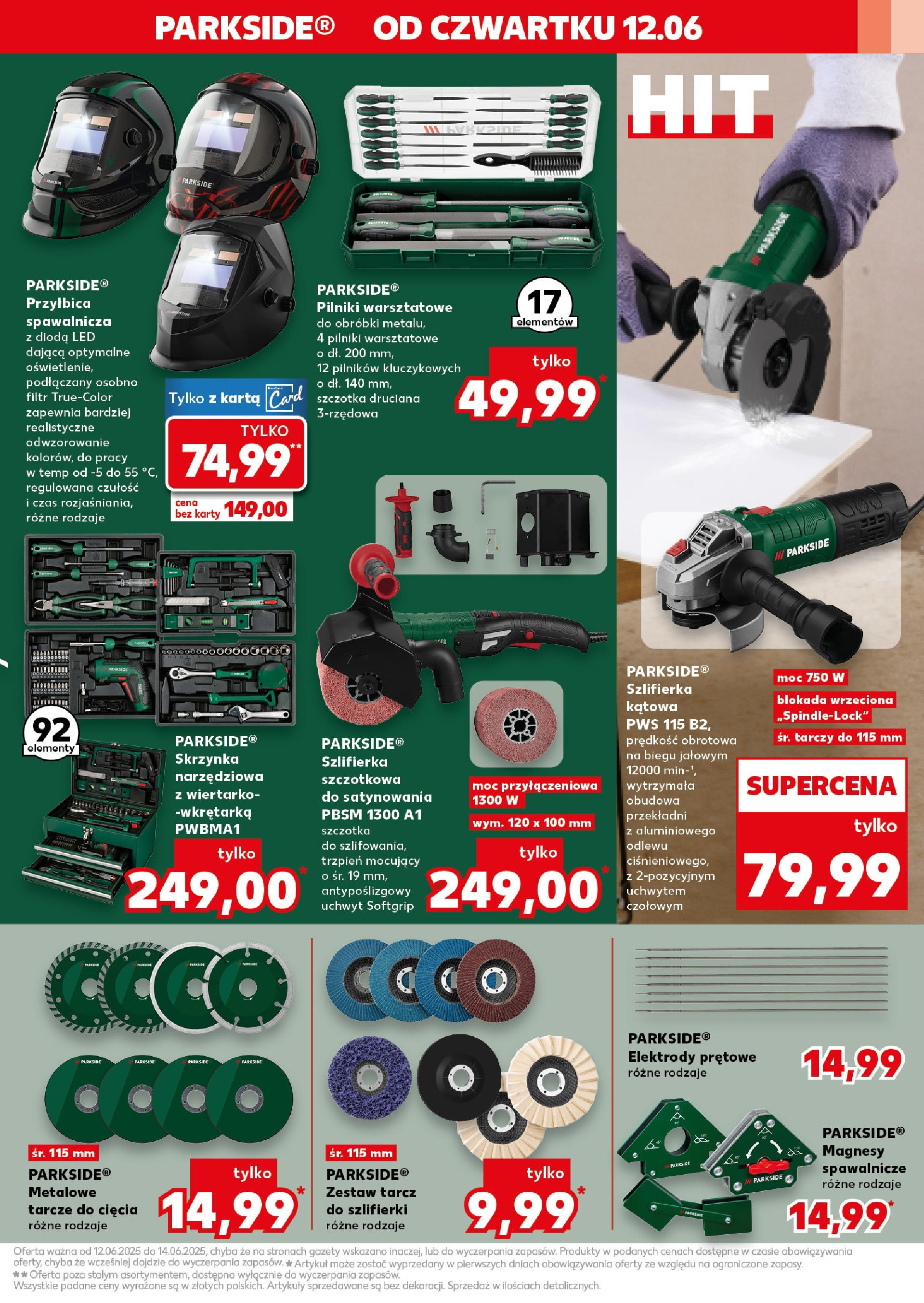 Kaufland gazetka - Mega okazje od 12.06.2025 - od jutra PDF | Strona: 13 | Produkty: Karta, Szczotka, Szlifierka