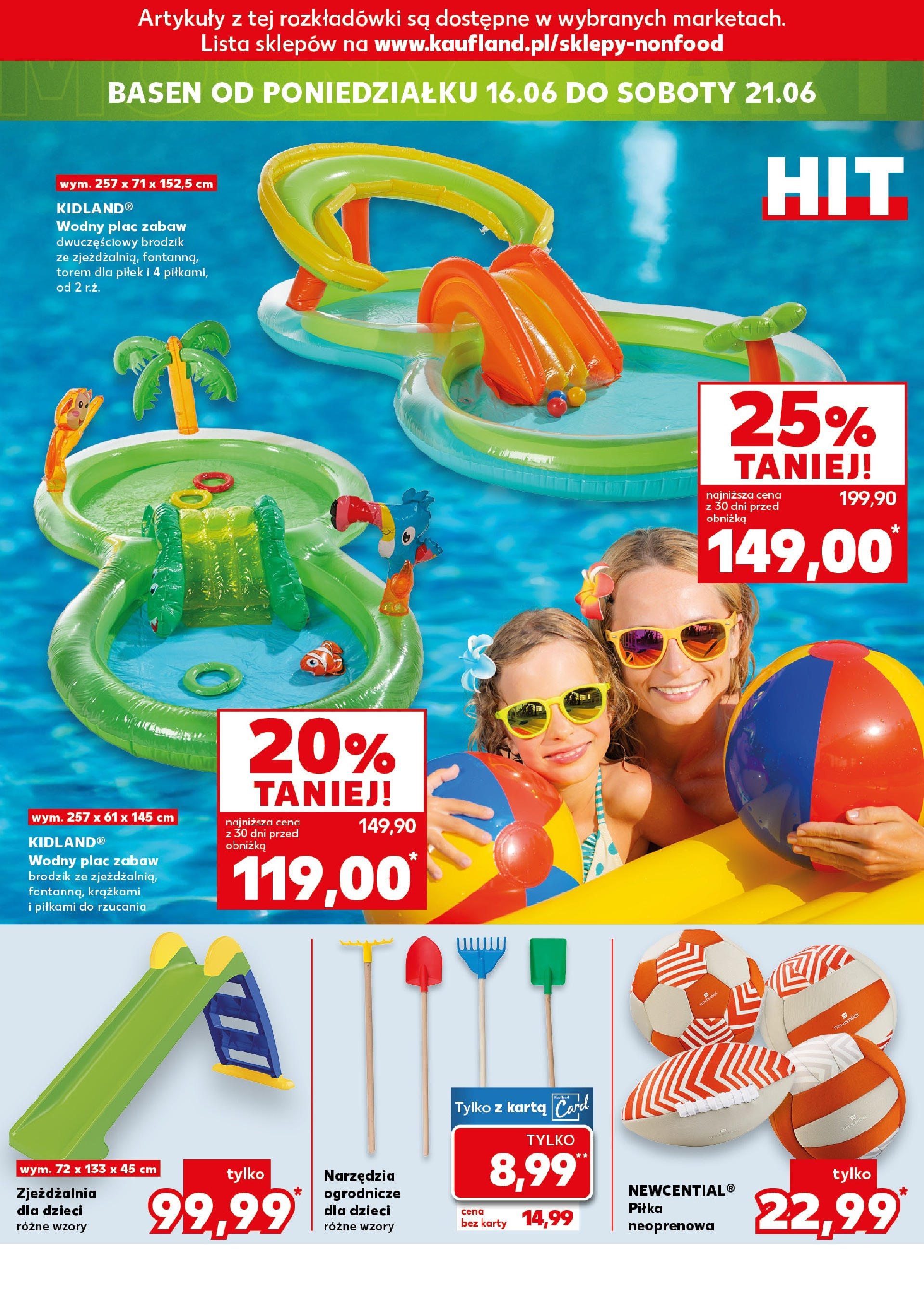 Kaufland gazetka - Mega okazje od 12.06.2025 - od jutra PDF | Strona: 18 | Produkty: Karta, Basen