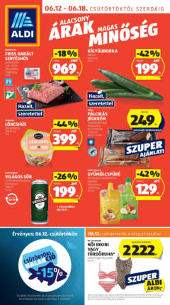 Aldi Akciós újság - amely érvényes a következő dátumtól: 12.06.2025