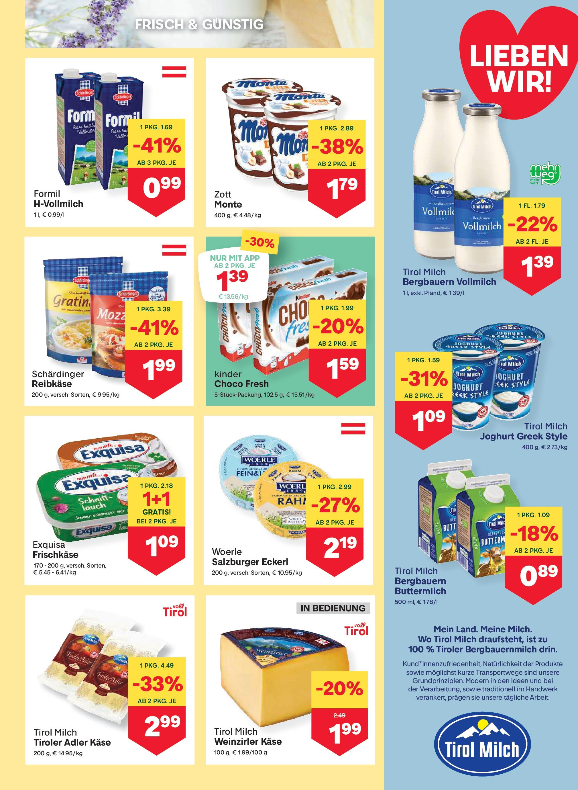 MPREIS Lans von 18.06.2025 - Aktuelle Angebote | Seite: 5 | Produkte: Milch, Käse, Joghurt