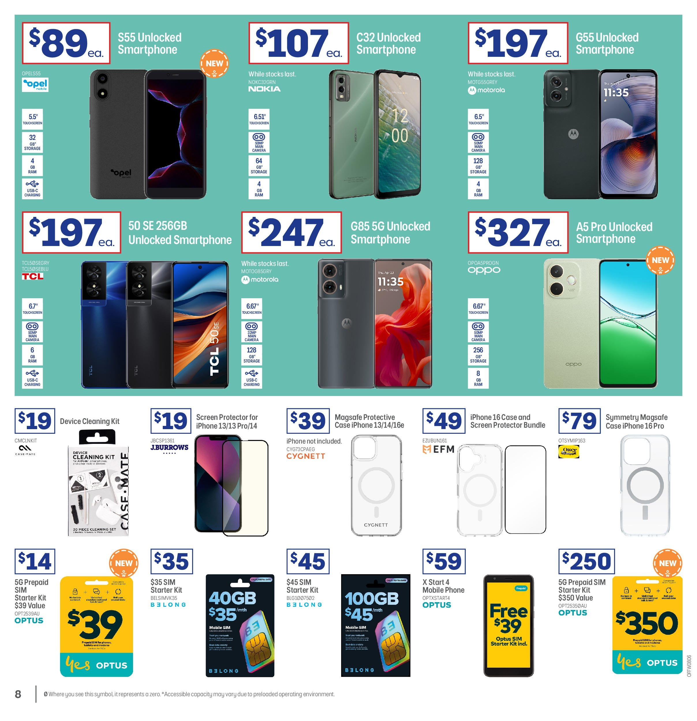 Officeworks - Officeworks EOFY. - 11/06/2025 > weekly / monthly specials | Page: 8 | Products: Phone, Smartphone, Camera, Screen