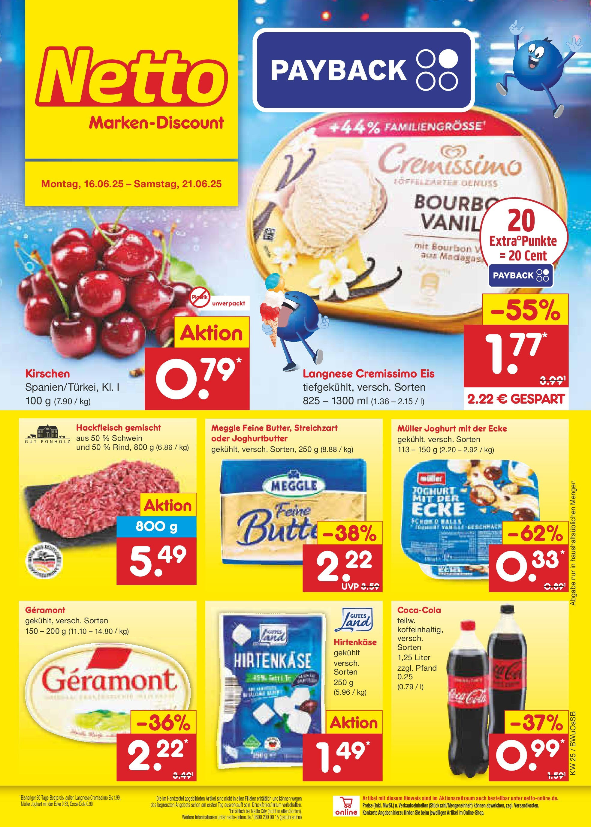 Netto Marken-Discount prospekt Osterode (ab 15.06.2025) » Angebote | Seite: 1 | Produkte: Langnese, Joghurt, Eis, Hackfleisch Netto Marken-Discount prospekt Osterode (ab 15.06.2025) » Angebote | Seite: 1 | Produkte: Langnese, Joghurt, Eis, Hackfleisch