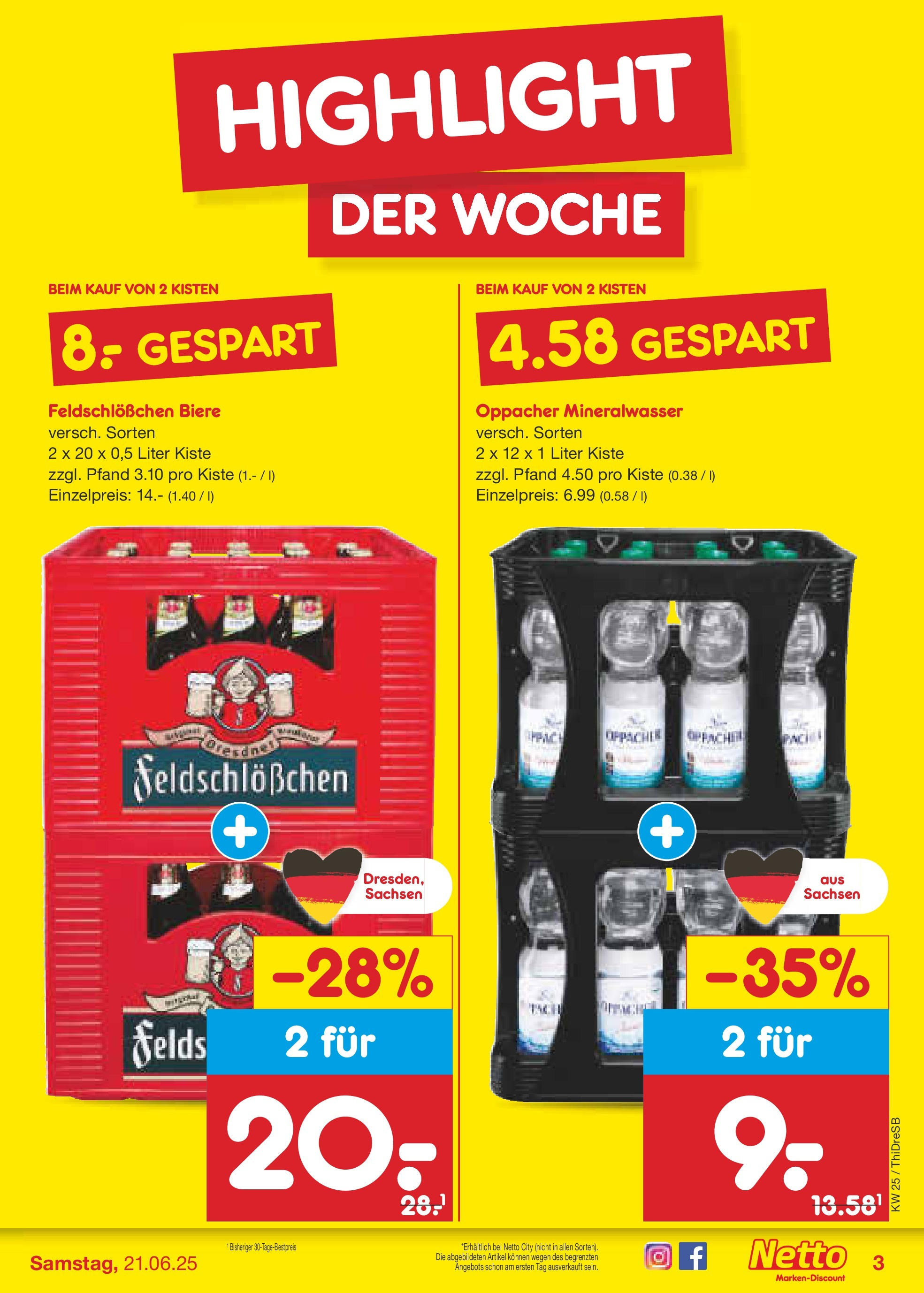Netto Marken-Discount prospekt Dresden (ab 15.06.2025) » Angebote | Seite: 3 | Produkte: Mineralwasser Netto Marken-Discount prospekt Dresden (ab 15.06.2025) » Angebote | Seite: 3 | Produkte: Mineralwasser