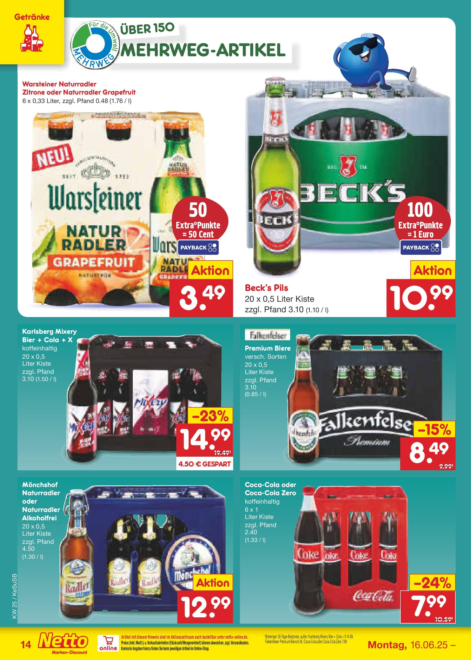 Netto Marken-Discount prospekt Kruft (ab 15.06.2025) » Angebote | Seite: 18 | Produkte: Cola, Bier, Pils, Mixery Netto Marken-Discount prospekt Kruft (ab 15.06.2025) » Angebote | Seite: 18 | Produkte: Cola, Bier, Pils, Mixery