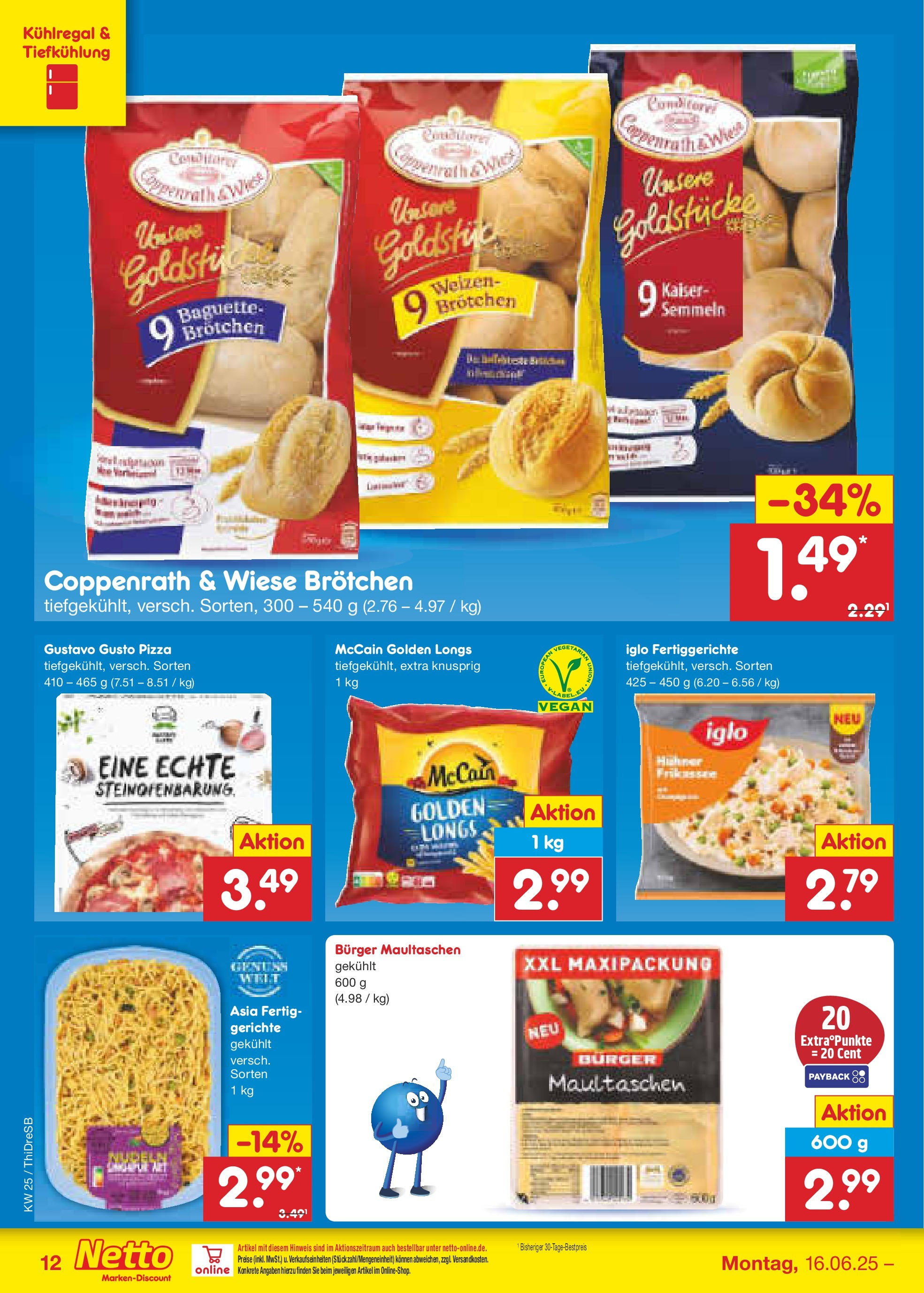 Netto Marken-Discount prospekt Dresden (ab 15.06.2025) » Angebote | Seite: 14 | Produkte: Burger, Baguette, McCain, Fertiggerichte Netto Marken-Discount prospekt Dresden (ab 15.06.2025) » Angebote | Seite: 14 | Produkte: Burger, Baguette, McCain, Fertiggerichte