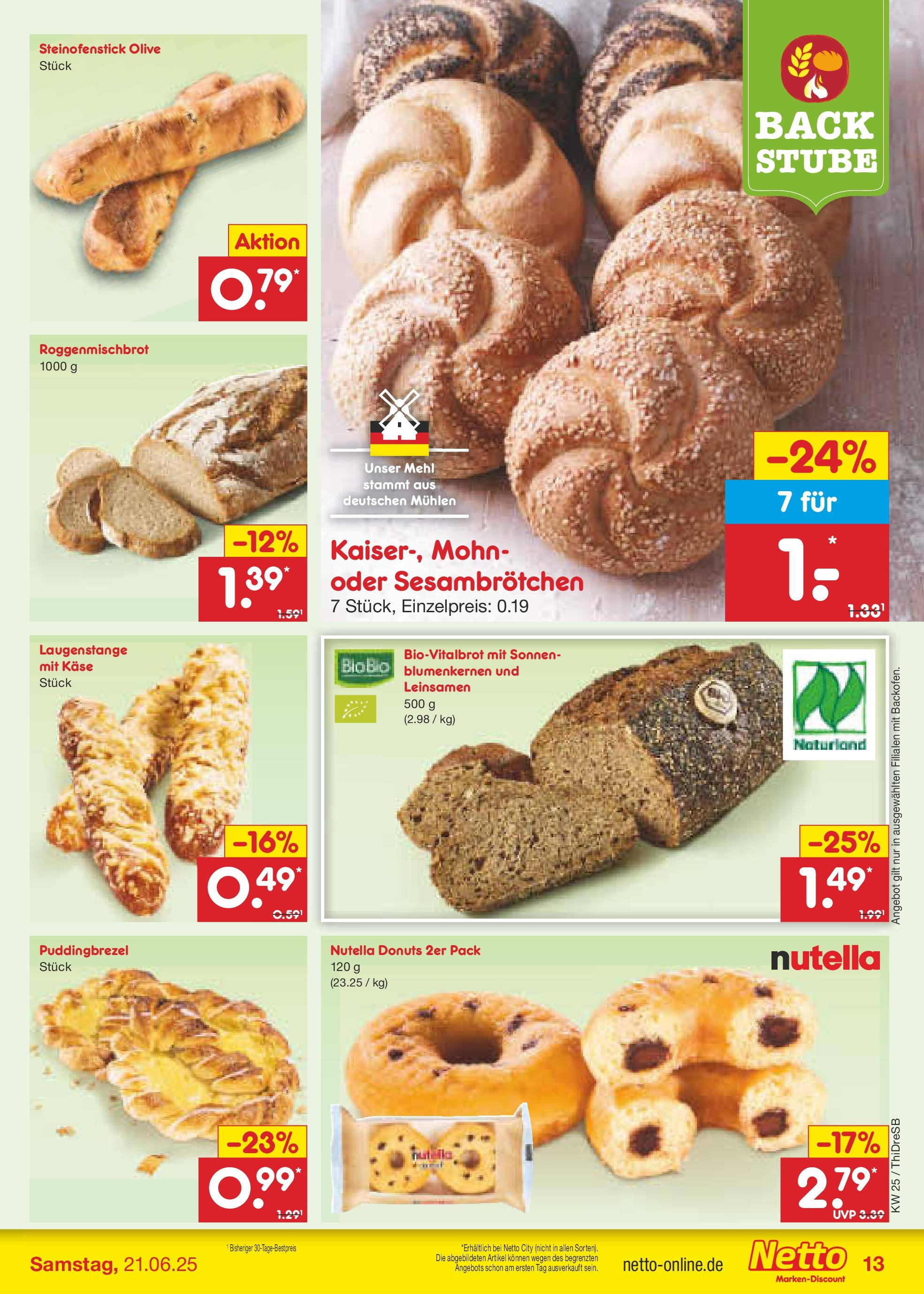 Netto Marken-Discount prospekt Dresden (ab 15.06.2025) » Angebote | Seite: 15 | Produkte: Mehl, Käse, Pudding, Nutella Netto Marken-Discount prospekt Dresden (ab 15.06.2025) » Angebote | Seite: 15 | Produkte: Mehl, Käse, Pudding, Nutella